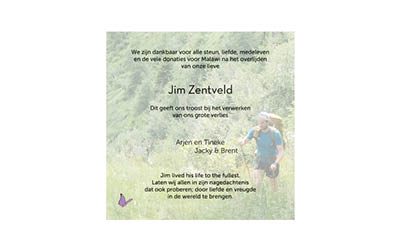 Dankbetuiging Jim Zentveld