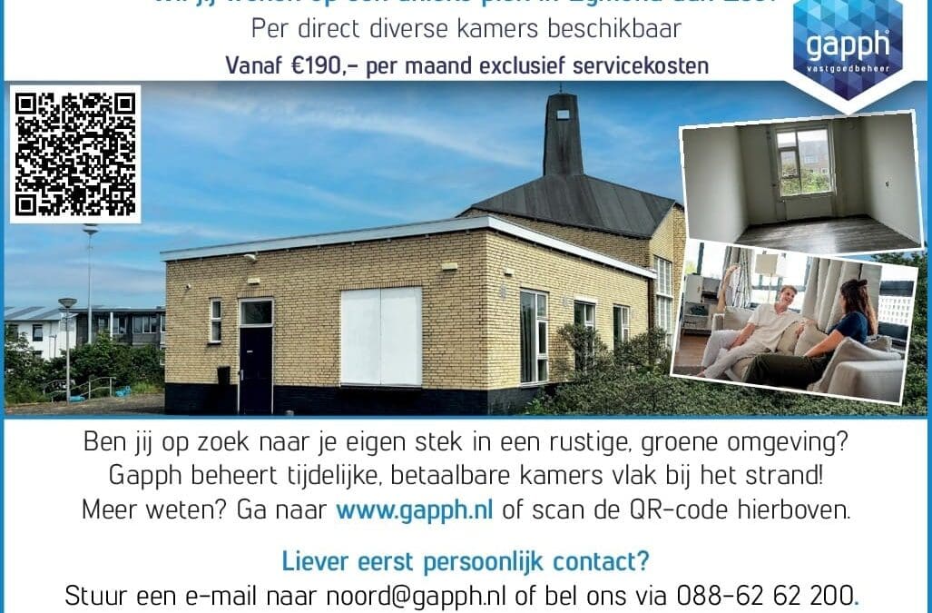 Tijdelijke woonruimtes beschikbaar in Egmond aan Zee